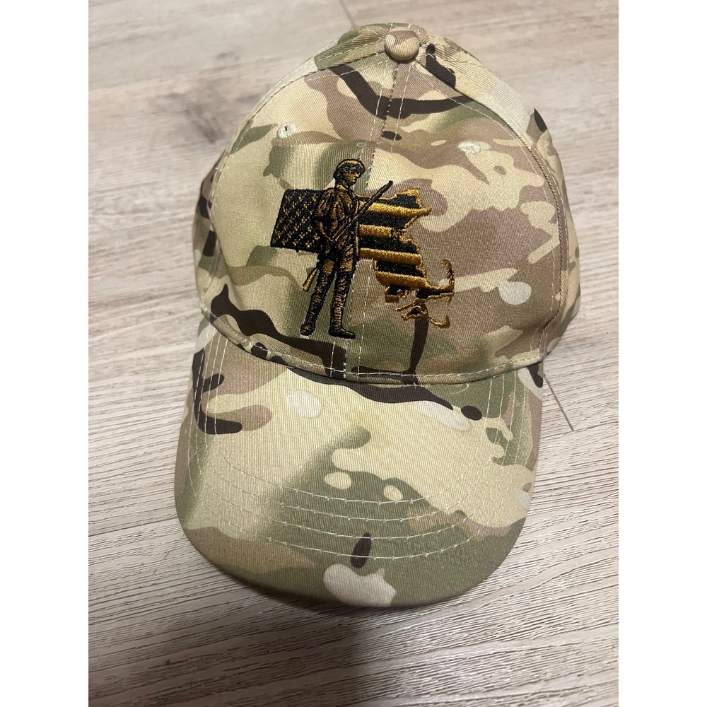 Massachusetts Army National Guard Hat Mens Camo Multicam Adjustable Baseball Cap